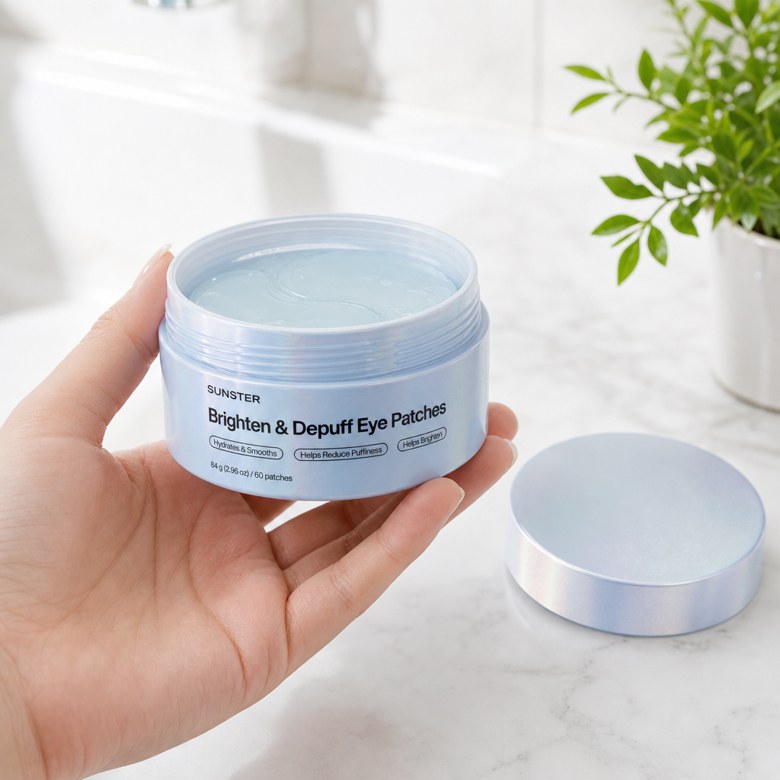 Sunster Brighten & Depuff Eye Patches jar